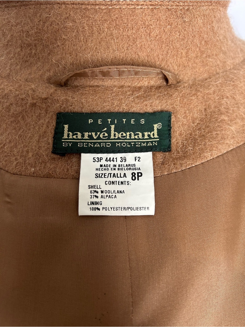 Harvé Benard wool and alpaca coat classic camel color UPDATE MAJOR DISCOUNT - Picture 3 of 6